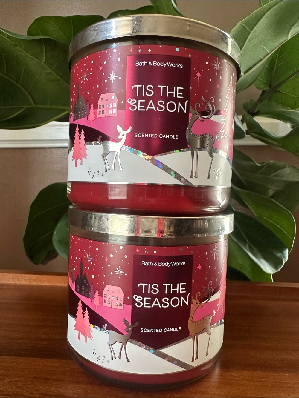 Bath & Body Works 'Tis The Season Red Scented  (Set of 2)
